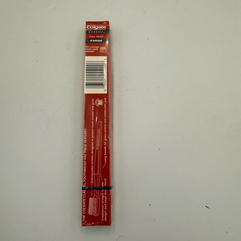 Vintage Colgate Classic Full Head Firm Toothbrush 40 New Sealed Red Packaging